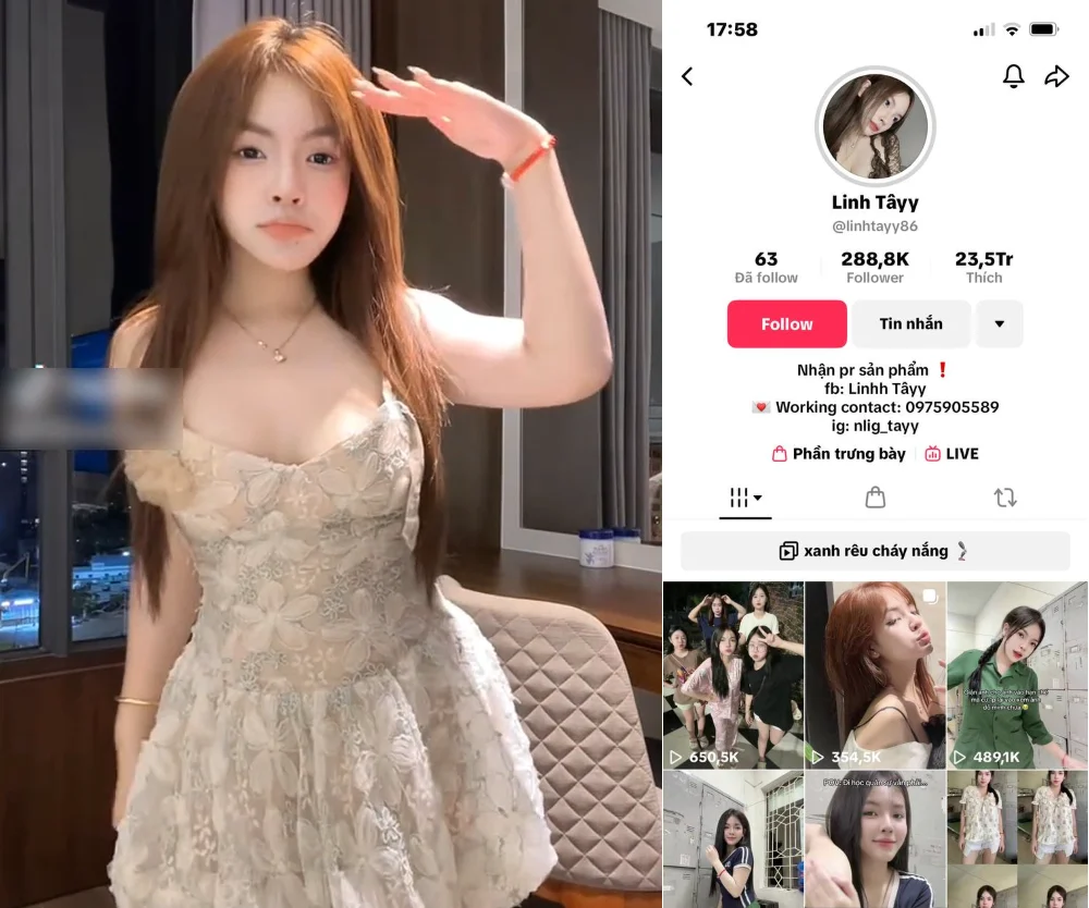 Clip nóng Linh Tây sexy gây sốt TikTok